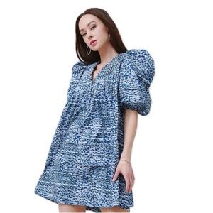 Hunter Bell, Jenkins dress in blue/ gray in leopard breaststroke, Size L